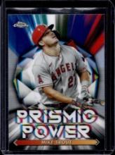 MIKE TROUT 2021 TOPPS CHROME PRISMIC POWERS REFRACTOR INSERT