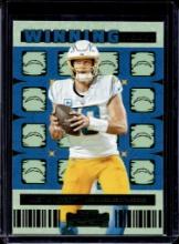 JUSTIN HERBERT 2022 PANINI CONTENDERS WINNING TICKET GREEN FOIL SP