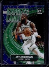 JAYLEN BROWN 2022-23 PANINI OPTIC EXPRESS LANE PURPLE PRIZM