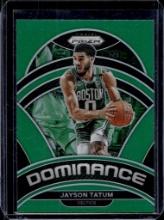 JAYSON TATUM 2022-23 PANINI PRIZM DOMINANCE GREEN PRIZM COLOR MATCH