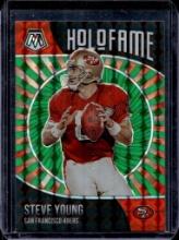 STEVE YOUNG 2021 PANINI MOSAIC HOLOFAME GREEN PRIZM