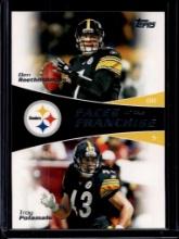 BEN ROETHLISBERGER TROY POLAMALU 2011 TOPPS FRANCHISE FACES INSERT