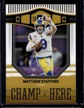 MATTHEW STAFFORD 2022 DONRUSS THE CHAMP IS HERE INSERT