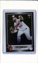 ZAC LOWTHER 2022 TOPPS CHROME AUTOGRAPH ROOKIE CARD