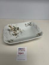 LIMOGES SCHLEIGER GRAY CORNFLOWER YELLOW WHEAT TRAY