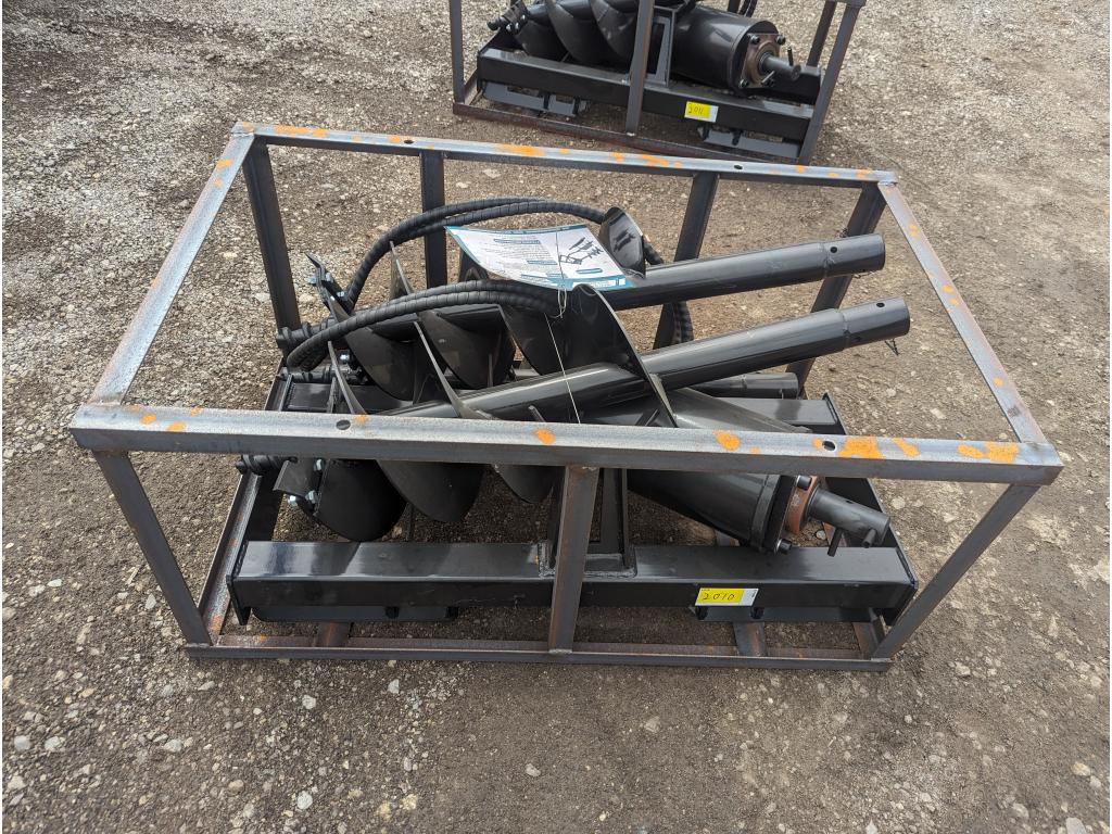 Agrotk Skid Steer Auger w/ 3 Bits, 14", 12", 6"