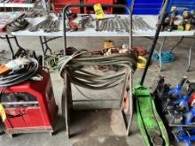 ACETYLENE TANK CART, HOSE, TORCH & GAUGE