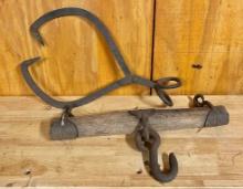 Antique Yoke and Ice Tongs