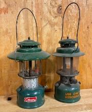 Lot Of 2 Green Coleman Lanterns