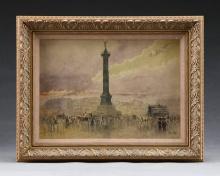 FRANCIS GRANT (1870- ) "PLACE DE LA BASTILLE".