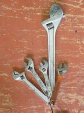 (5) Adjustable Wrenches