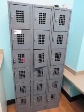 SET OF 18 EMPLOYEE LOCKERS