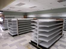 MADIX GONDOLA SHELVING 60IN TALL 22/22 - 24FT W/4 4FT END CAPS - SOLD BY THE FOOT