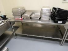 6FT STAINLESS STEEL TABLE - 30-INCH DEEP