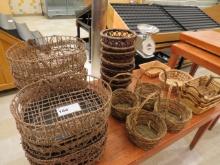 WICKER DISPLAY BASKETS - ONE LOT