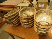 WICKER DISPLAY BASKETS - ONE LOT