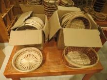 NEW WICKER DISPLAY BASKETS - ONE LOT