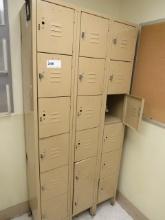 SET OF 18 EMPLOYEE LOCKERS