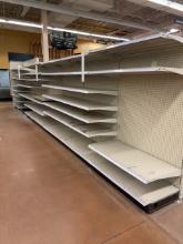 52FT. MADIX GONDOLA SHELVING W/ 22IN. BASES AND 22IN. UPPER SHELVES  - SELLING BY THE FOOT