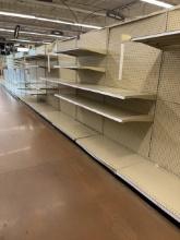 44FT. MADIX GONDOLA SHELVING 22IN. BASES 22IN. UPPER SHELVES  -SELLING BY THE FOOT