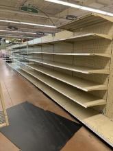60FT. MADIX GONDOLA SHELVING 22IN. BASES 22IN. UPPER SHELVES  -SELLING BY THE FOOT