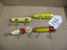 4 Heddon Lucky 13 Fishing Lures